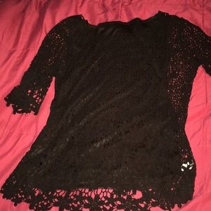 Black laced shirt